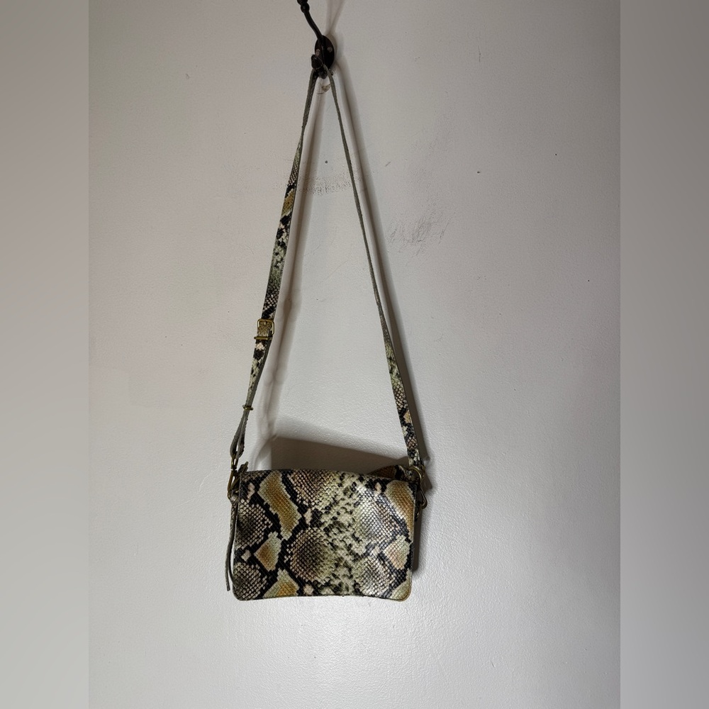Madewell The Flap Convertible Crossbody Snake Embossed Leather Bag Purse